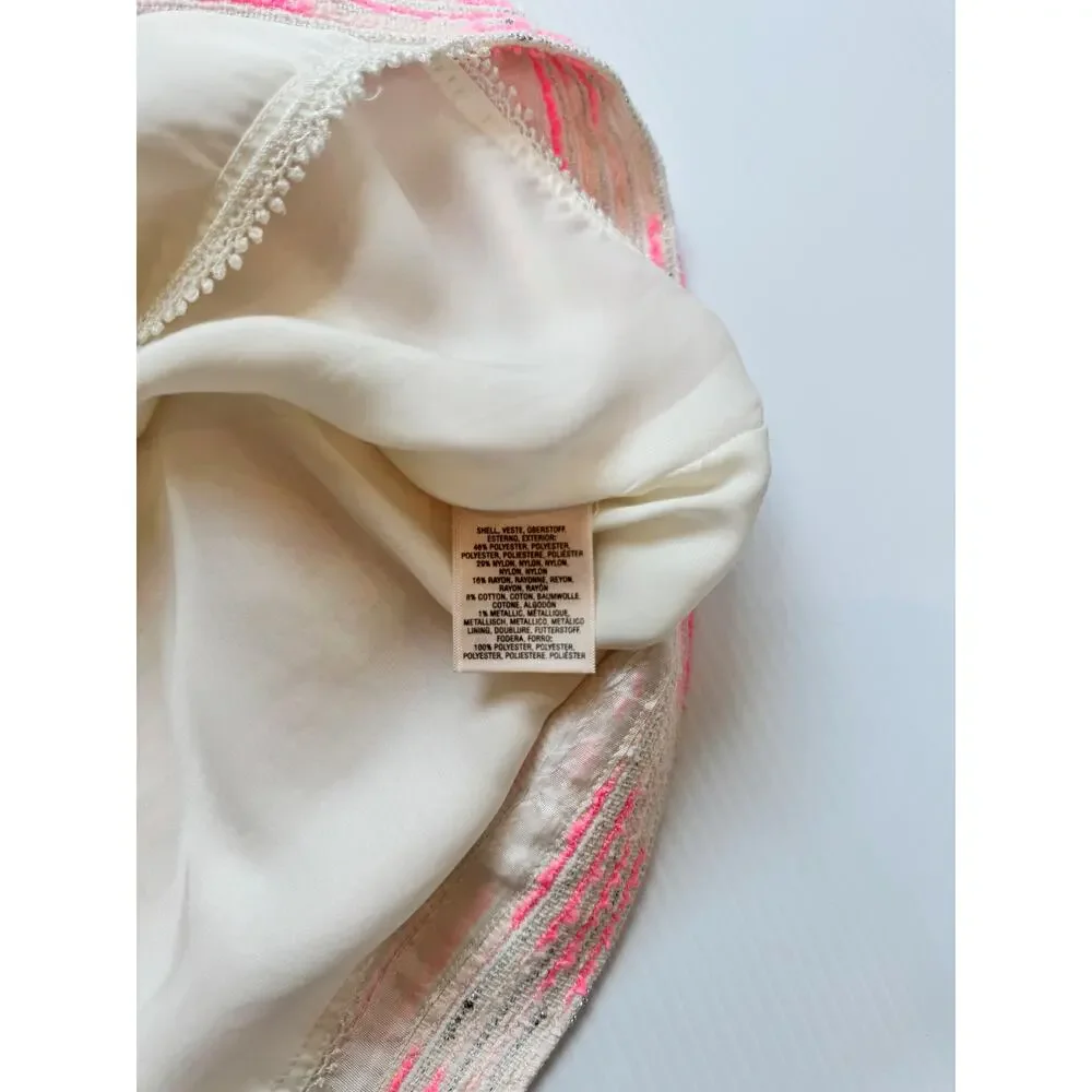 Anthropologie Moulinette Soeurs Pink Tweed Dress Women’s 0 Barbiecore Coquette - Picture 9 of 16